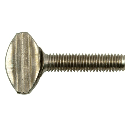 Midwest Fastener Thumb Screw, M1 Thread Size, Stainless Steel, 25 mm Lg, 6 PK 34451